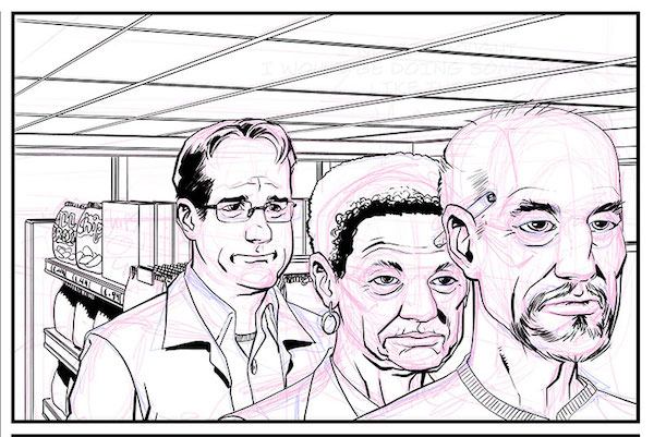 Opening Panel of Henchmen Issue Two - Artist Update with Ryan Howe
